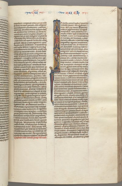 Fol. 96r, Ruth, Initiale historiée I avec Elimilech et Naomi, vers 1275-1300 - Unbekannt