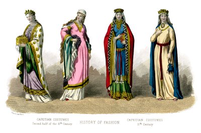 Costume français : Capétien, 10ème-11ème siècle, 1882 - Unbekannt