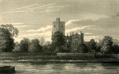 Église de Fulham, depuis la Tamise, vers 1878 - Unbekannt