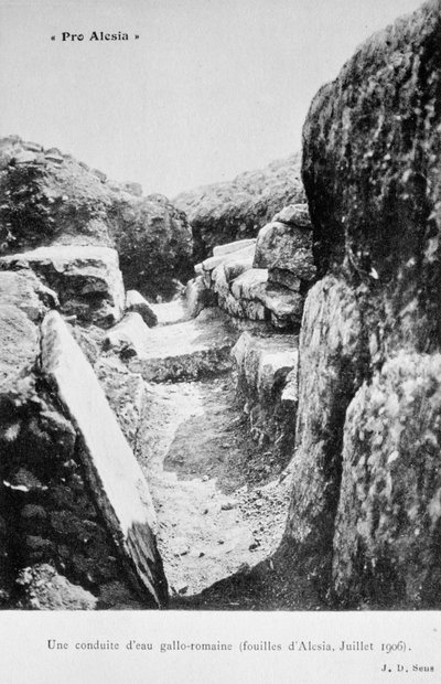 Aqueduc gallo-romain, fouilles d