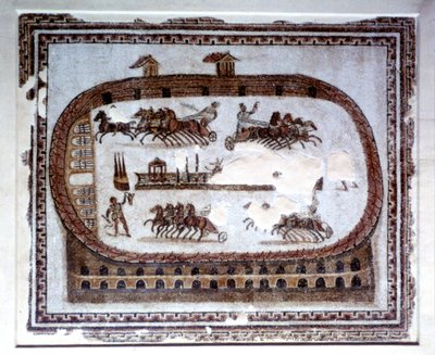 Jeux, mosaïque romaine de Carthage, 2e siècle après J.-C. - Unbekannt