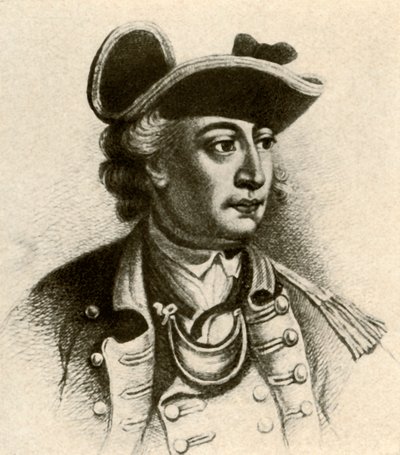 Général John Sullivan, avec un chapeau à cornes bordé de galon et une gorgerette, vers 1770, 1937 - Unbekannt