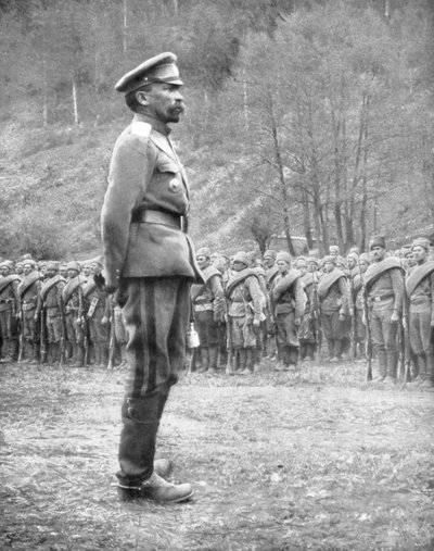 Le général Kornilov inspectant les troupes russes, 1er juillet 1917 - Unbekannt