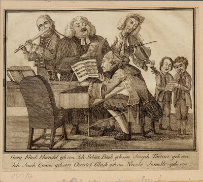 Georg Friedrich Haendel, Johann Sebastian Bach, Giuseppe Tartini, Johann Joachim Quantz, Christoph W - Unbekannt