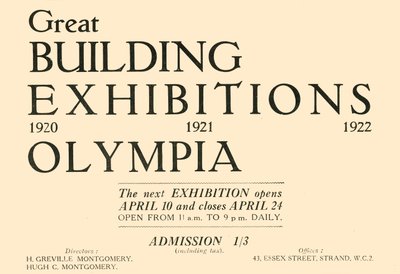Grande exposition de bâtiments - Olympia, 1920 - Unbekannt