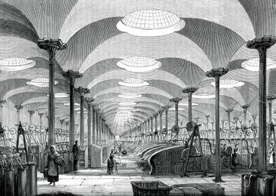 Grande salle dans la filature de lin Messrs Marshalls, Leeds, vers 1880 - Unbekannt