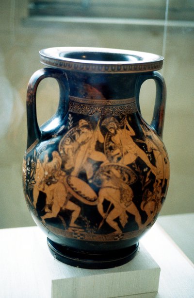 Vase grec décoré de figures de guerriers combattant - Unbekannt