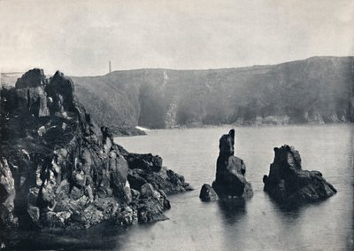 Guernesey - Baie de Moulin Huet, avec les rochers du Chien et du Lion, 1895 - Unbekannt