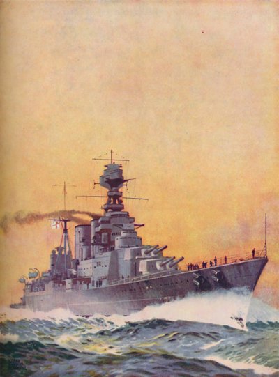 Le HMS Hood a été posé en 1916 et achevé en 1920, 1937 - Unbekannt