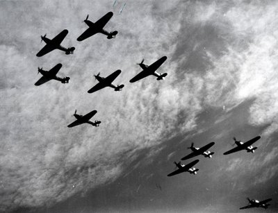 Hawker Hurricanes volant en formation, Bataille d