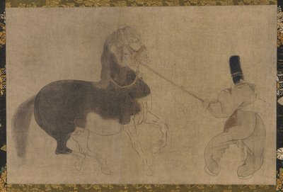 Cheval et assistant, période Momoyama, 1568-1615 - Unbekannt