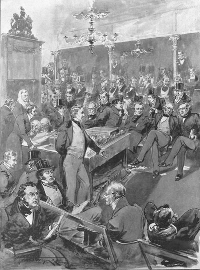 Chambre des communes, 1846 : Robert Peel annonçant sa conversion aux principes du libre-échange..., 1901 - Unbekannt