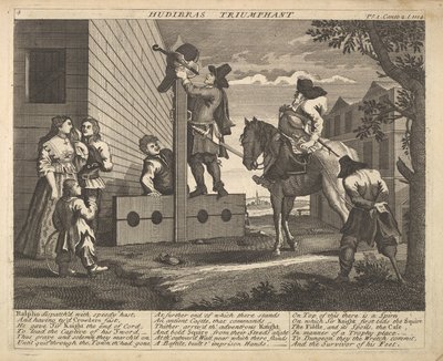 Hudibras Triomphant Planche 4 : Illustrations de Hudibras de Samuel Butler, 1725-30 - Unbekannt