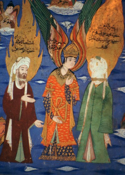 Image du prophète Mohammed montant au ciel, 16e siècle - Unbekannt
