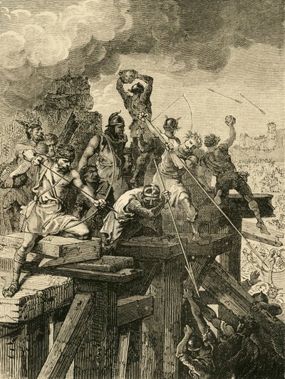 Incident lors du siège de Paris : Défense du pont et de la tour, 845, 1890 - Unbekannt