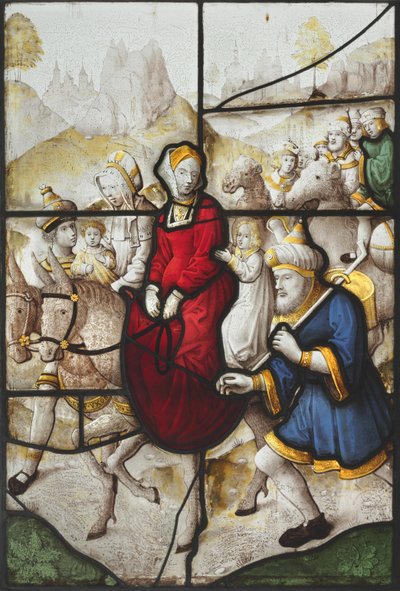 Jacob retournant à Canaan avec Rachel et Léa poursuivis par Laban, vers 1525 - Unbekannt