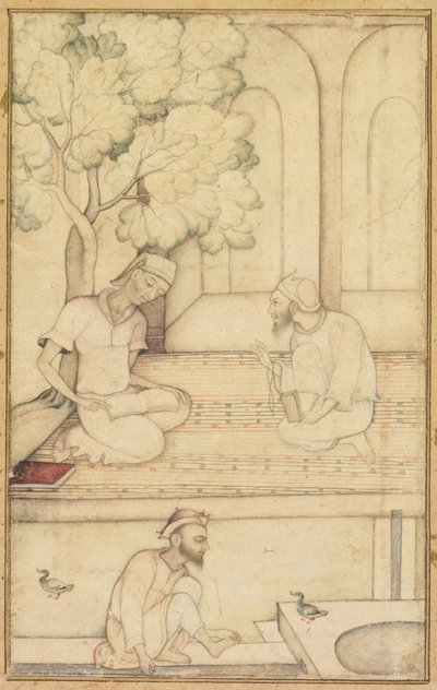 Kabir et deux disciples sur une terrasse, vers 1610-1620 - Unbekannt