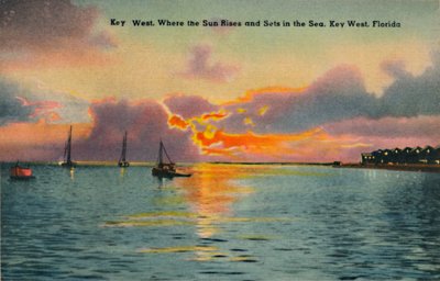 Key West. Où le soleil se lève et se couche dans la mer, Key West, Floride, vers 1940 - Unbekannt