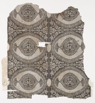Lampas avec paons affrontés, 1660-1955 - Unbekannt