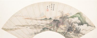 Paysage dans le style de Huichong, 18ème siècle ou plus tard, date supposée de 1676 - Unbekannt