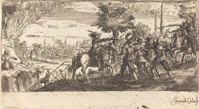 Paysage avec scène de bataille - Unbekannt