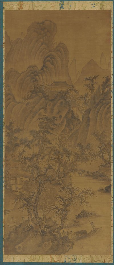 Paysage avec bâtiments de ferme et personnages, 1368-1644 - Unbekannt