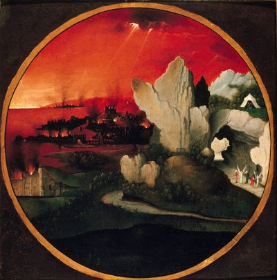 Paysage avec la destruction de Sodome et Gomorrhe, 1520 - Unbekannt