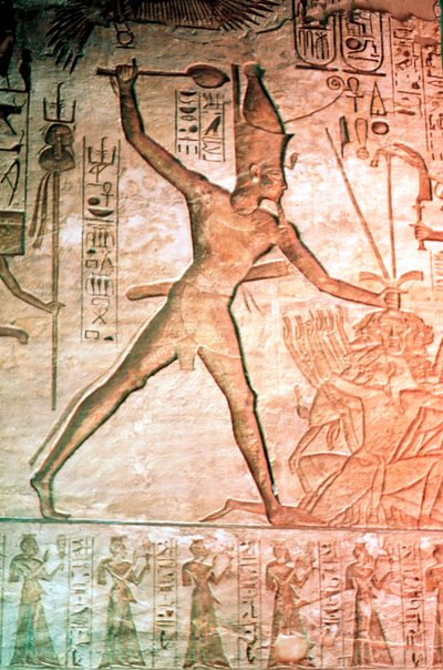 Relief en calcaire du temple de Ramsès II, Abou Simbel, Égypte, XIIIe siècle av. J.-C. - Unbekannt