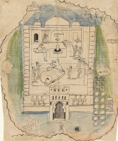 Enceinte du temple de Linga, fin du 19e siècle - Unbekannt
