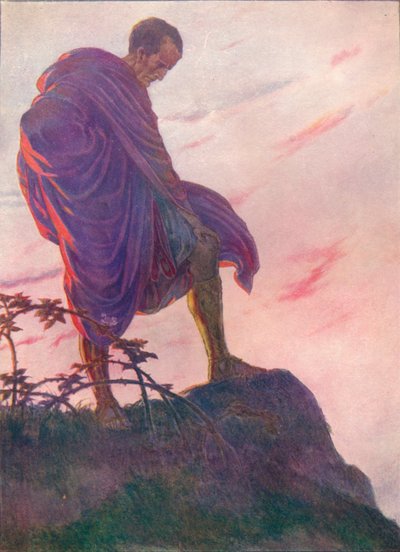 Regardant le ruisseau, il resta un moment plongé dans ses pensées, vers 1912 - Unbekannt