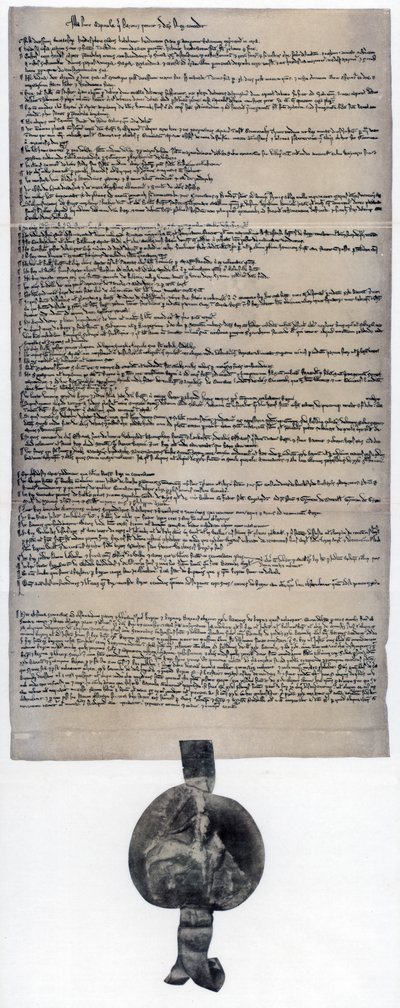 Magna Carta, charte anglaise initialement émise en 1215 - Unbekannt