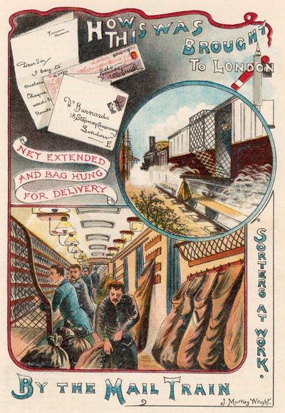 Train postal transportant des lettres vers Londres depuis des villes et des cités de Grande-Bretagne, vers 1900 - Unbekannt