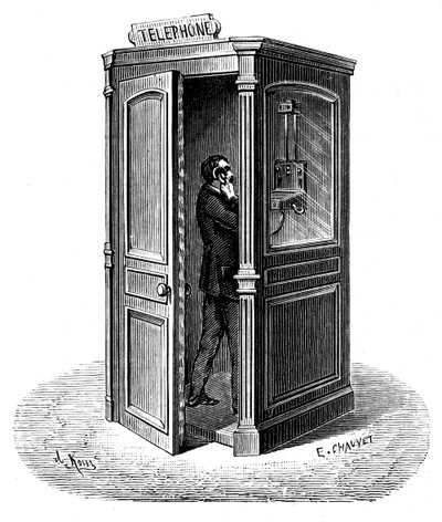 Passer un appel depuis une cabine téléphonique, 1888 - Unbekannt