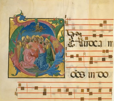 Enluminure de manuscrit avec l