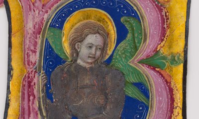 Feuille de manuscrit découpée d