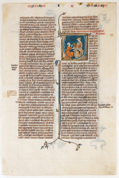 Feuille de manuscrit avec l
