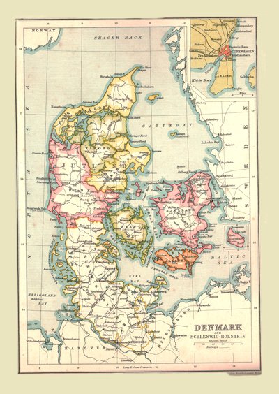 Carte du Danemark, 1902 - Unbekannt