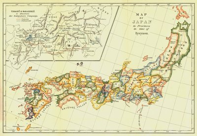 Carte du Japon en provinces à l