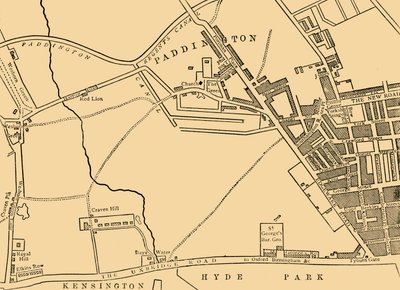 Carte de Paddington, en 1815 - Unbekannt