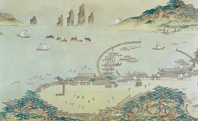 Carte du Choryang Waegwan et de ses environs à Busan pendant la période Joseon, XIXe siècle - Unbekannt