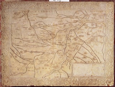 Carte du territoire mantouan, sculptée en bas-relief - Unbekannt