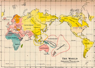 Carte du monde selon la projection de Mercator, 1902 - Unbekannt