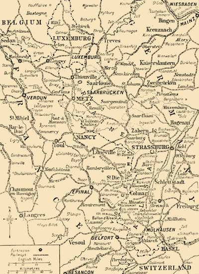 Carte montrant la frontière entre la France et l