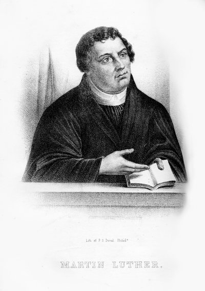 Martin Luther, théologien allemand, moine augustinien et réformateur ecclésiastique, 1854 - Unbekannt