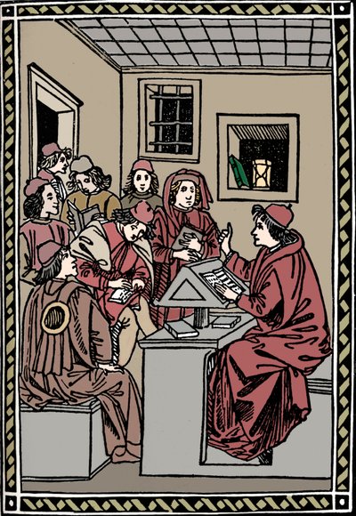 Maître avec ses étudiants. Christoforo Landino, 1492, 1917 - Unbekannt