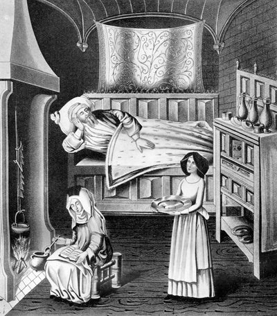 Matronne et servante dans la chambre des malades - Unbekannt