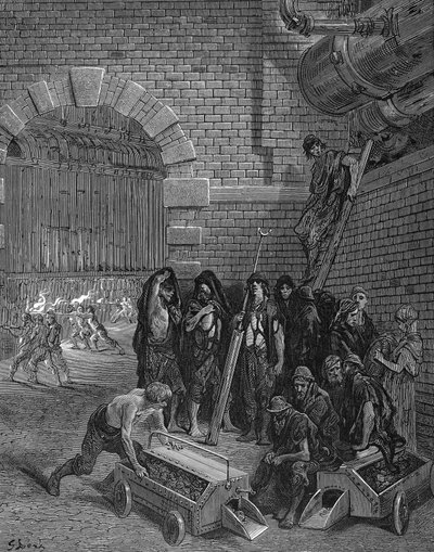 Hommes faisant une pause après avoir chargé les cornues, Lambeth Gasworks, 1872 - Unbekannt