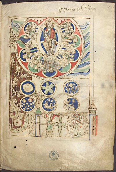 Miniature Initium creaturae dei du Liber Scivias de Hildegard de Bingen, vers 1220 - Unbekannt