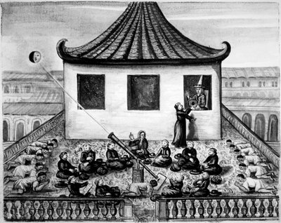 Missionnaires montrant une éclipse solaire au roi de Siam - Unbekannt