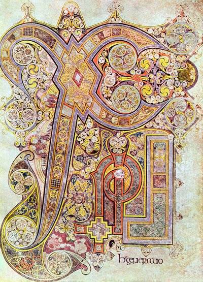 Page de monogramme du Livre de Kells Christi Auteum Generatio, c800 - Unbekannt